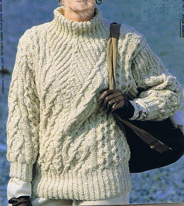 tricoter pull irlandais femme